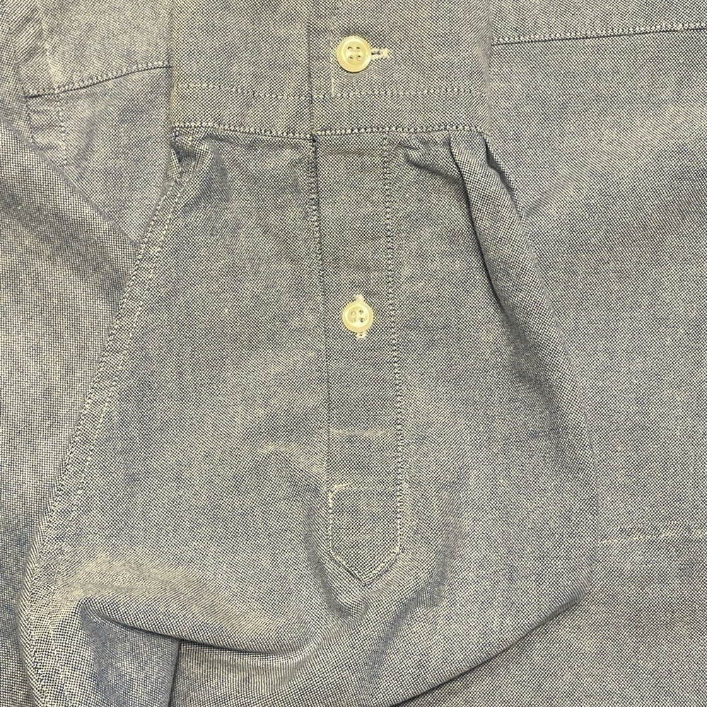 Vintage IZOD Golf Button Down Oxford Shirt Men’s LARGE Blue Long Sleeve Logo - Picture 5 of 11